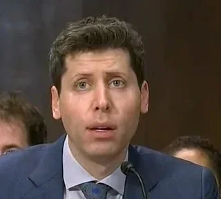 Sam Altman testifying before the US Senate on AI oversight